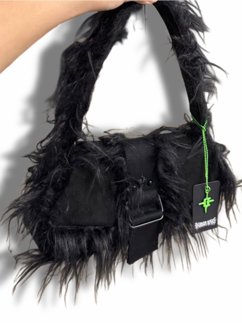 Darker Wavs Faux Fur Shoulder Bag - Picture 2 of 8